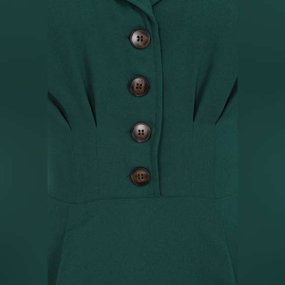 Hell Bunny Vera Lynn Midi Dress in Green Size UK 14 / US L - Picture 8 of 10